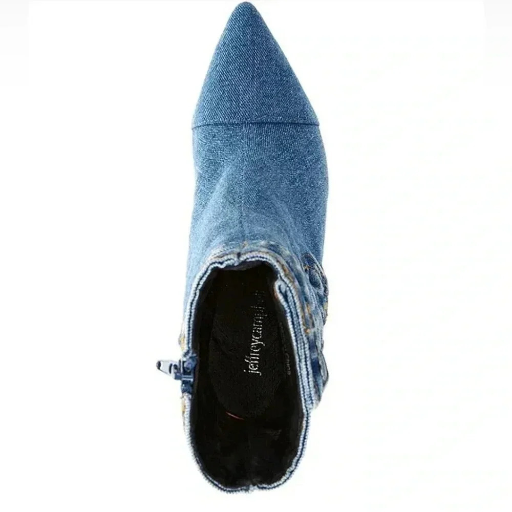 Jeffrey Campbell Finite Denim booties sz 6 new - Picture 5 of 6